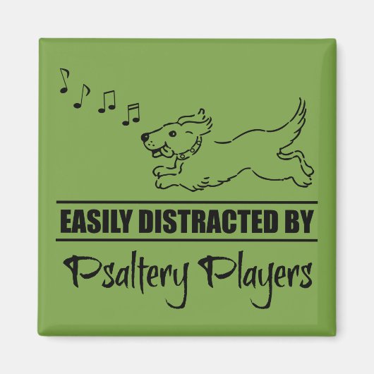 Hunde, die von Psaltery-Spielern leicht abgelenkt  Magnet (Vorne)
