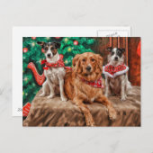 Hunde, die Weihnachten feiern (Vorne/Hinten)