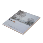 Hunde, die Winterschnee-Szenen-Landschaftsmalerei Fliese (Seite)