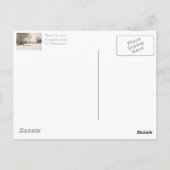 Hunde, die Winterschneeszene-Landschaftsmalerei sp Postkarte (Rückseite)