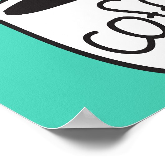 Hunde, Donuts, Kaffeemuster. Poster (Ecke)