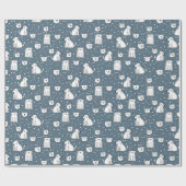 Hunde Doodle Freude Geschenkpapier (Flach)