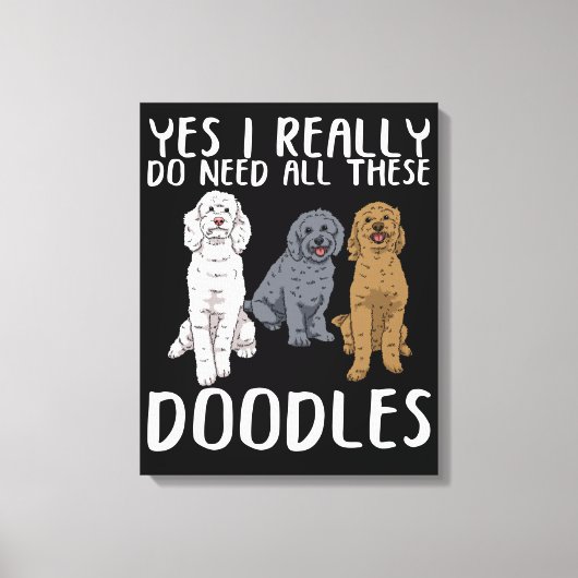 Hunde Doodle Mama gibt Vater Labradoodle Doodle Leinwanddruck (Vorderseite)