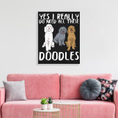 Hunde Doodle Mama gibt Vater Labradoodle Doodle Leinwanddruck (Insitu (Wohnzimmer))