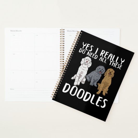 Hunde Doodle Mama gibt Vater Labradoodle Doodle Planer (Anzeige)