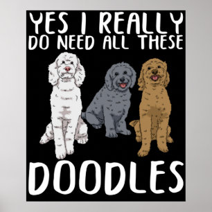 Hunde Doodle Mama gibt Vater Labradoodle Doodle Poster