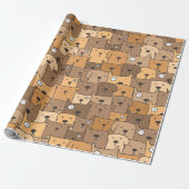 Hunde-Doodle-Muster Geschenkpapier (Ungerollt)