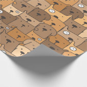 Hunde-Doodle-Muster Geschenkpapier (Ecke)