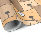 Hunde-Doodle-Muster Geschenkpapier (Rolleneckpunkt)