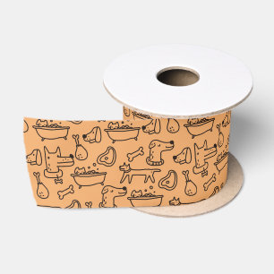 Hunde-Doodles-Schleife Satinband