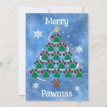 Hunde-Druck Weihnachtskarte