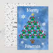 Hunde-Druck Weihnachtskarte Feiertagskarte (Vorne/Hinten)