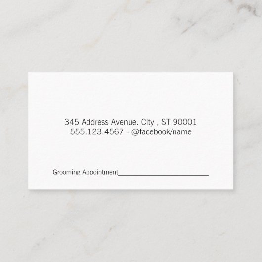 Hunde druckt Ernennung Terminkarte (Rückseite)