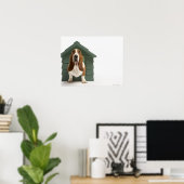 Hunde durch Hundehaus Poster (Heimbüro)