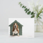 Hunde durch Hundehaus Postkarte (Stehend Vorderseite)