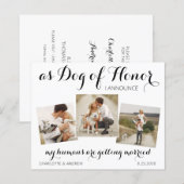 Hunde Ehrenhochzeit sparen das Datum (Vorne/Hinten)
