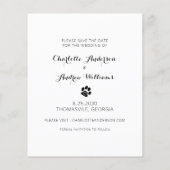 Hunde Ehrenhochzeit sparen das Datum (Rückseite)