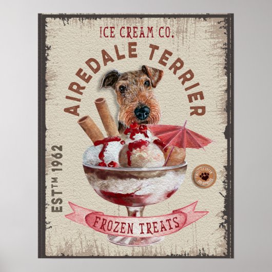 Hunde-Eiscreme Poster (Vorne)