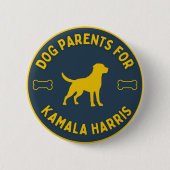 Hunde Eltern für Kamala Harris Button (Vorderseite)
