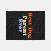 Hunde-Elternteil ever retro vintage Fleecedecke (Vorderseite (Horizontal))