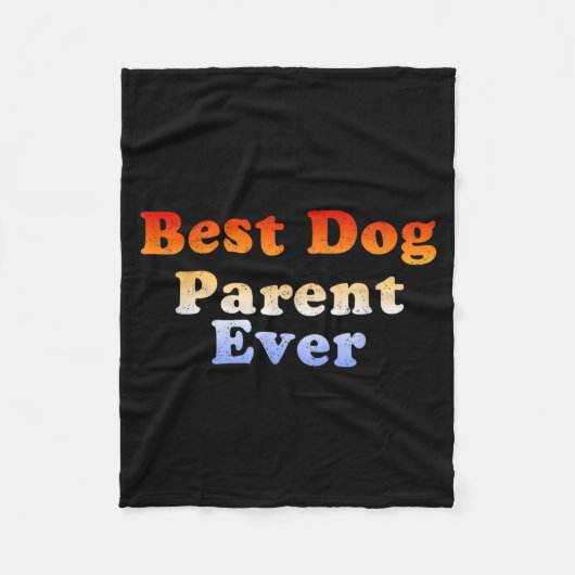 Hunde-Elternteil ever retro vintage Fleecedecke (Vorderseite)