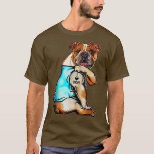 Hunde Englisch Bulldog I Liebe Mama Tattoo Muttert T-Shirt
