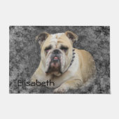 Hunde, englische Bulldogge, grimmig aussehend Fußmatte (Vorderseite)