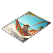 Hunde entspannen in der Hängematte Notizblock (Linke Seite)