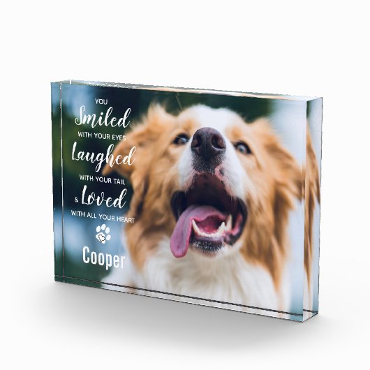 Hunde Erinnerung Pet Loss Keepake Pet Memorial Fotoblock (Rechts)