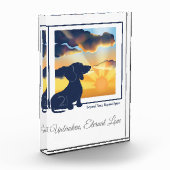 Hunde-Erinnerungs-Acrylfoto-Block - Dackel Fotoblock (Links)
