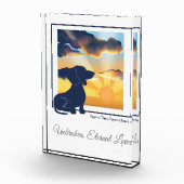 Hunde-Erinnerungs-Acrylfoto-Block - Dackel Fotoblock (Rechts)