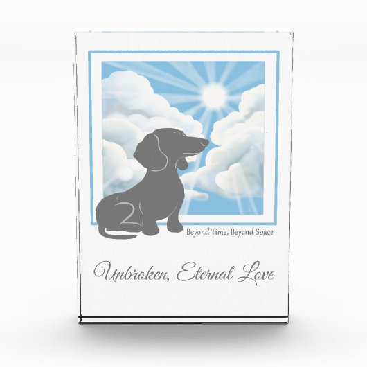 Hunde-Erinnerungs-Acrylfoto-Block - Dackel Fotoblock (Vorderseite)