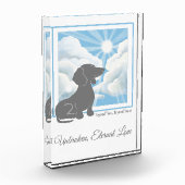 Hunde-Erinnerungs-Acrylfoto-Block - Dackel Fotoblock (Links)