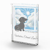 Hunde-Erinnerungs-Acrylfoto-Block - Dackel Fotoblock (Rechts)