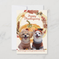 Hunde-Erntedank/Dankeschön-Karte