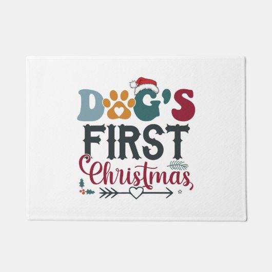Hunde - Erste Weihnachten Fußmatte (Vorderseite)