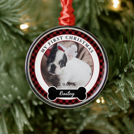 Hunde - Erste Weihnachten Ornament Aus Metall (Baum)