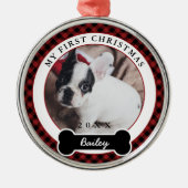 Hunde - Erste Weihnachten Ornament Aus Metall (Vorne)