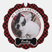 Hunde - Erste Weihnachten Ornament Karte (Vorderseite)