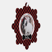 Hunde - Erste Weihnachten Ornament Karte (Rechts)