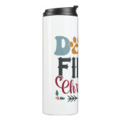 Hunde - Erste Weihnachten Thermosbecher (Nach links gedreht)