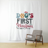 Hunde - Erste Weihnachten Wandteppich (Beispiel)