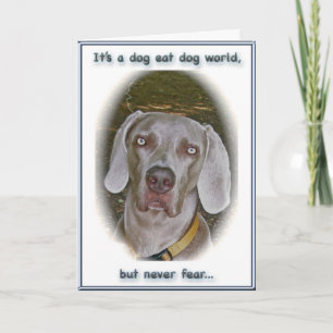 Hunde essen Hund Welt I Liebe You Card Karte