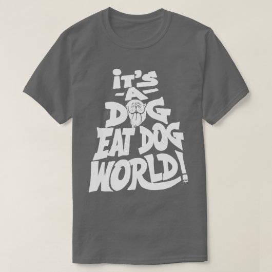Hunde essen Hundelandwelt T-Shirt (Design vorne)