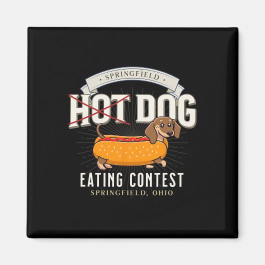 Hunde essen in Springfield Ohio Magnet (Vorne)