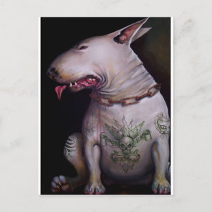 Hunde essen Katzen Postkarte