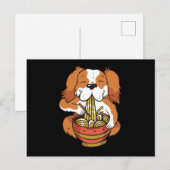 Hunde essen Männer Postkarte (Vorne/Hinten)
