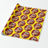Hunde essen Pizza Slice Geschenkpapier (Ungerollt)