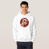 Hunde essen Pizza Slice Hoodie (Vorne ganz)