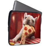 Hunde essen Pizza Slice Laptopschutzhülle (Vorne Rechts)